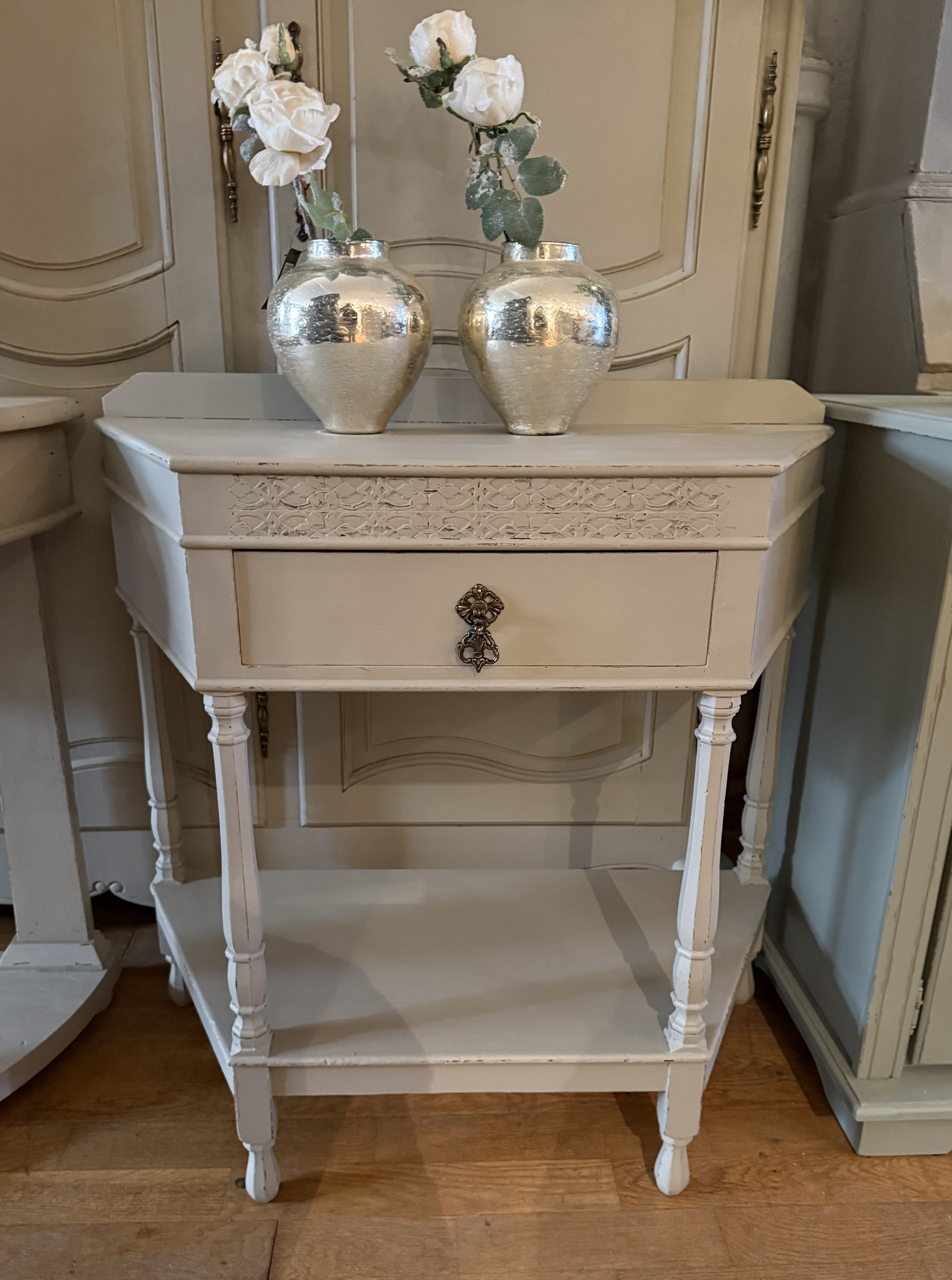 Brocante haltafel, vintage wandtafeltje