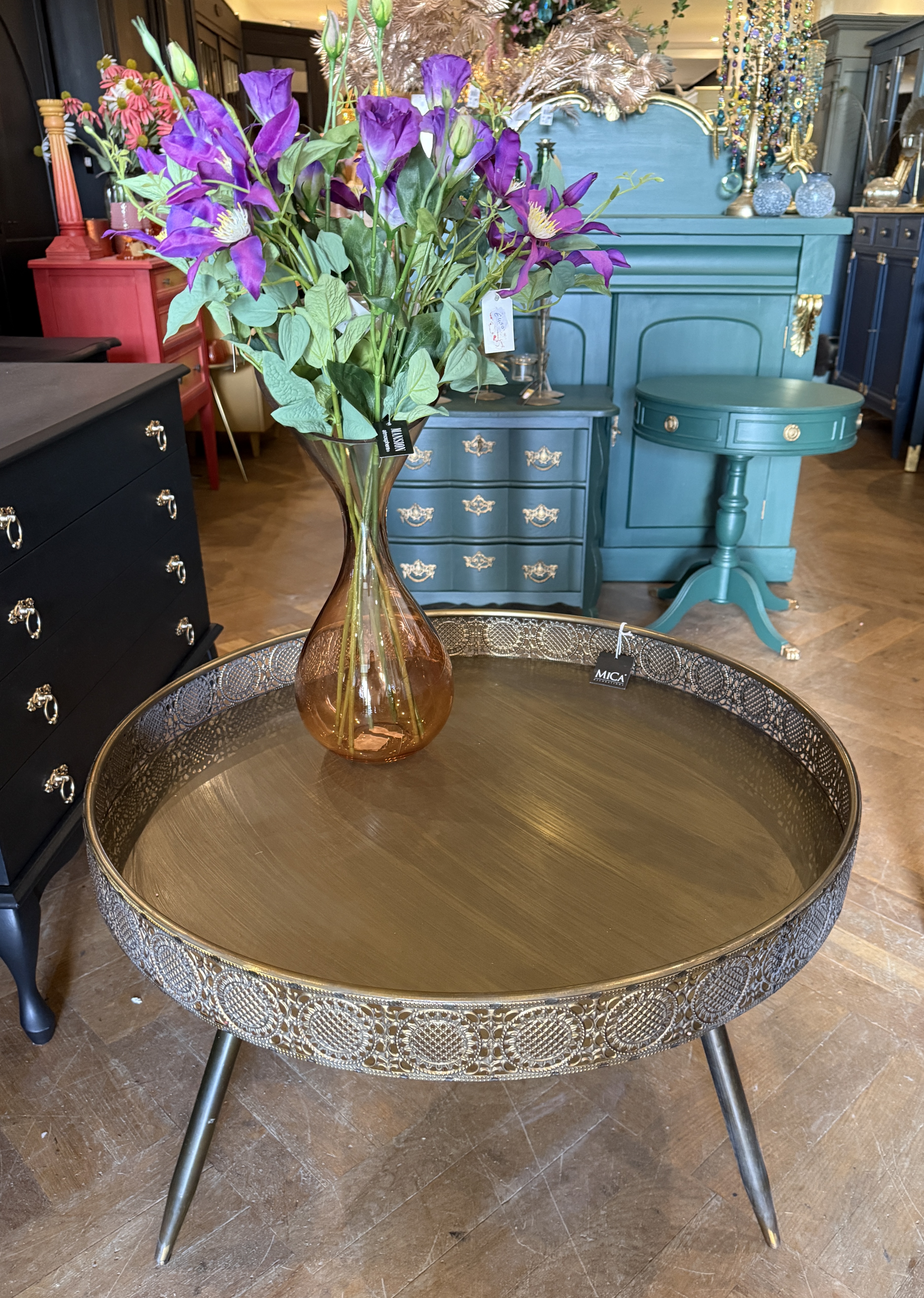 MICA Salontafel goud bronskleurig metaal