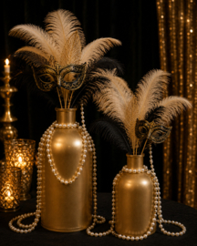 Luxe Bottlevaas met Veren