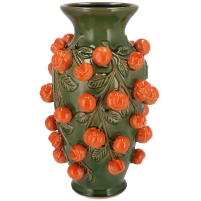 Handgemaakte vaas mandarijn groen 38cm