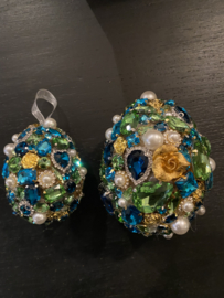Uniek paasei S  VdlM blauw groen turquoise