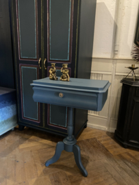 Vintage tafeltje met lade, bijzettafel