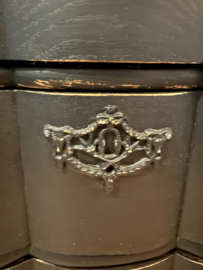 Orgelgebogen kastje, vintage ladekast