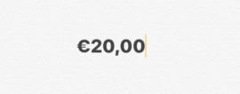 Cadeaubon €20,00