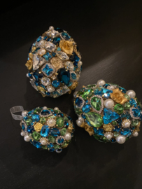 Uniek paasei S  VdlM blauw groen turquoise
