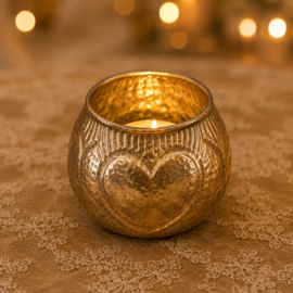 Luxe Windlichtjes Champagne per combi set