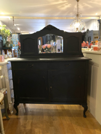 Antiek dressoir met spiegelopstand, vintage kast