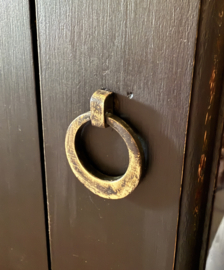 Hoge smalle vitrinekast, vintage kast