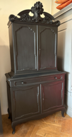 Antiek klein kuifkabinet, vintage kast