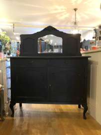 Antiek dressoir met spiegelopstand, vintage kast