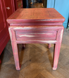 Oude bijzettafel, klein lade tafeltje