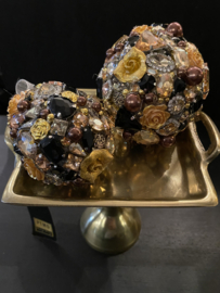 Uniek paasei S VdlM bruin goud zwart