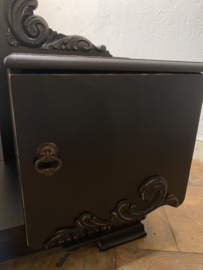 Vintage toiletmeubel met passpiegel