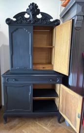 Antiek klein kuifkabinet, vintage kast