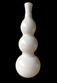 SALE !!! Glazen bottlevaas met bollen