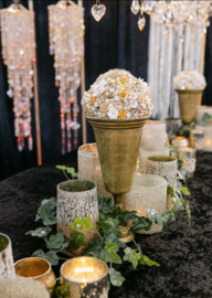 Luxe Windlichtjes Champagne per combi set