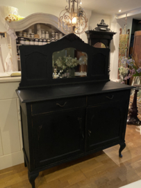 Antiek dressoir met spiegelopstand, vintage kast