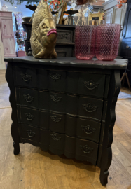 Orgelgebogen kastje, vintage ladekast