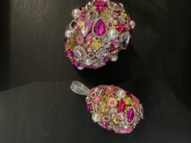 Uniek paasei M VdlM fuchsia roze goud