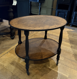VERKOCHT Vintage bijzettafeltje, ovale serveertafel