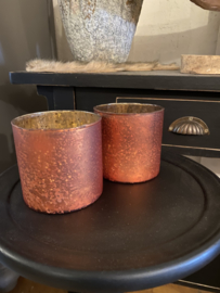 Waxineglas warm oranje