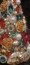 Exclusief kerstboom S goud rood groen handmade VdlM