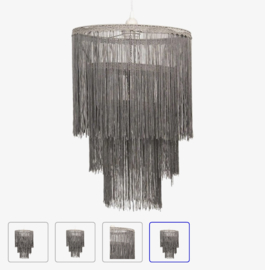 Clayre & Eef 3 laags hanglamp grijs