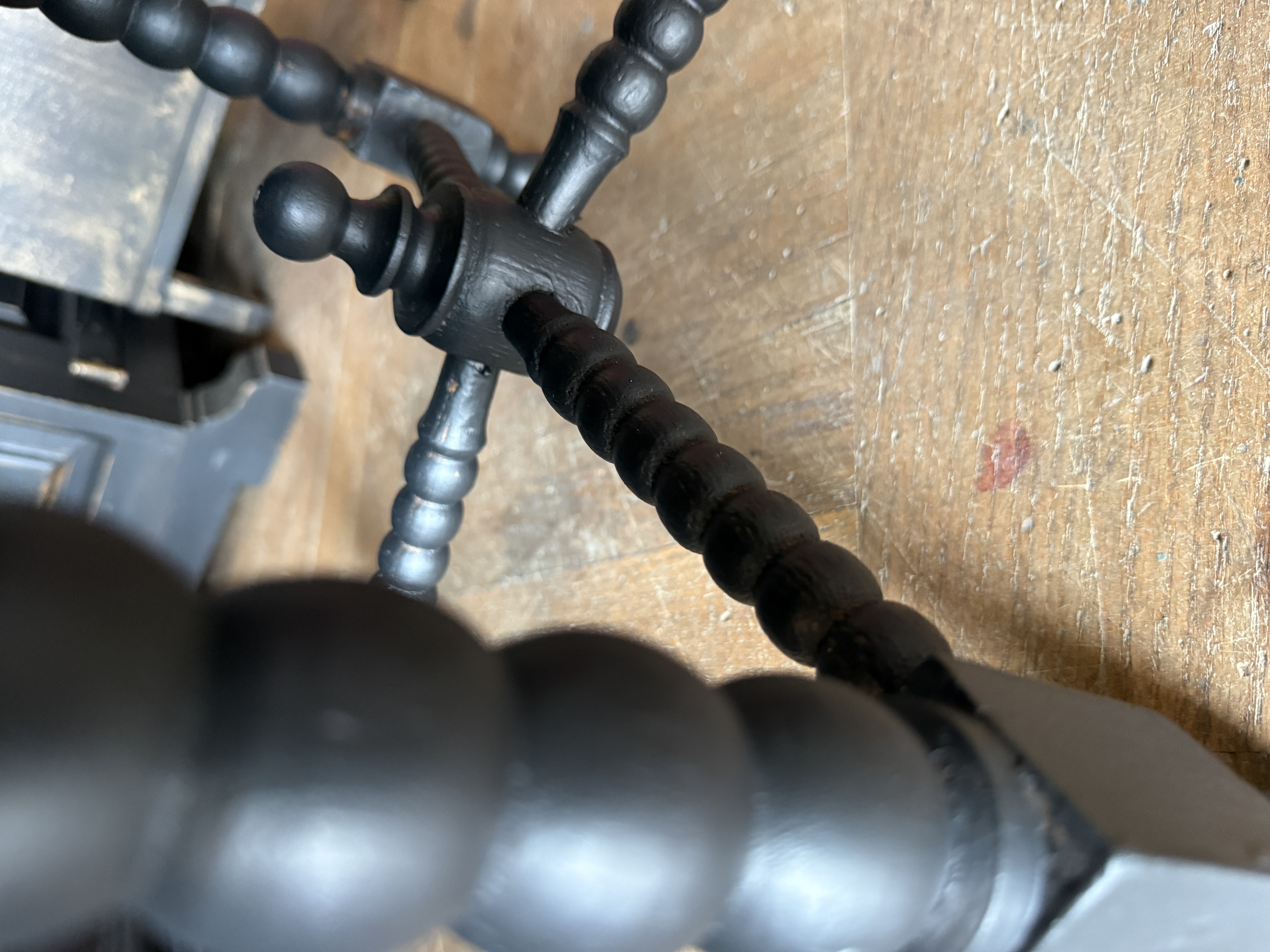 Antiek laag tafeltje, vintage plantentafel