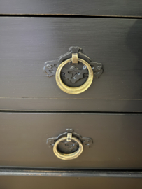 Hoge smalle vitrinekast, vintage kast