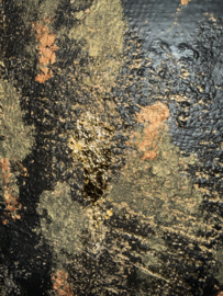 Klein schilderij zwart brons goud koper incl lijst