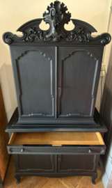 Antiek klein kuifkabinet, vintage kast