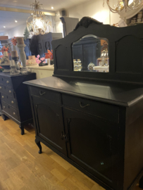Antiek dressoir met spiegelopstand, vintage kast