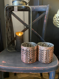 Waxinehouder, windlichtje Rosé koper