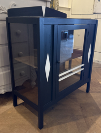 Antiek theekastje , vintage vitrine kastje