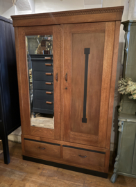 Vintage legkast, linnenkast Amsterdamse School