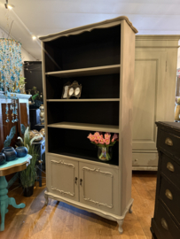 Queen Ann boekenkast, vintage open kast