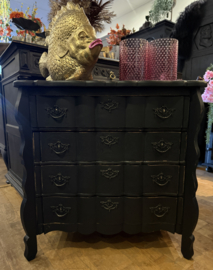 Orgelgebogen kastje, vintage ladekast