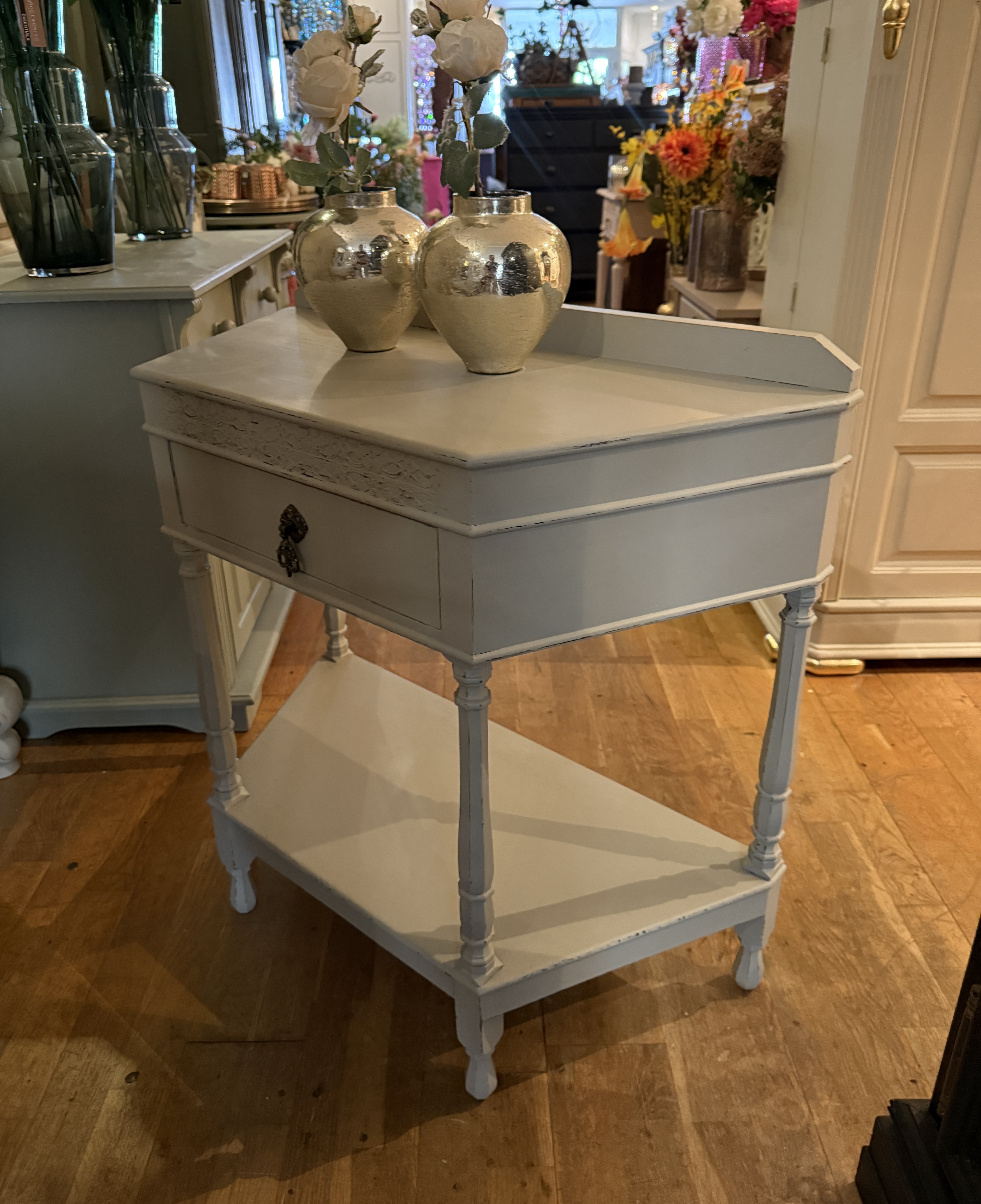 Brocante haltafel, vintage wandtafeltje