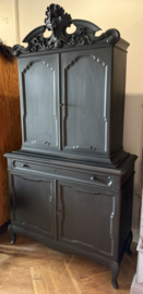 Antiek klein kuifkabinet, vintage kast