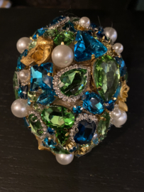 Uniek paasei M VdlM blauw groen turquoise