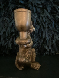 Kandelaar aap, monkey brons