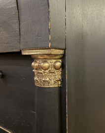 Antieke hoge ladekast, vintage kast