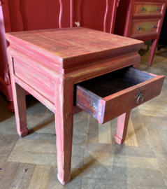 Oude bijzettafel, klein lade tafeltje