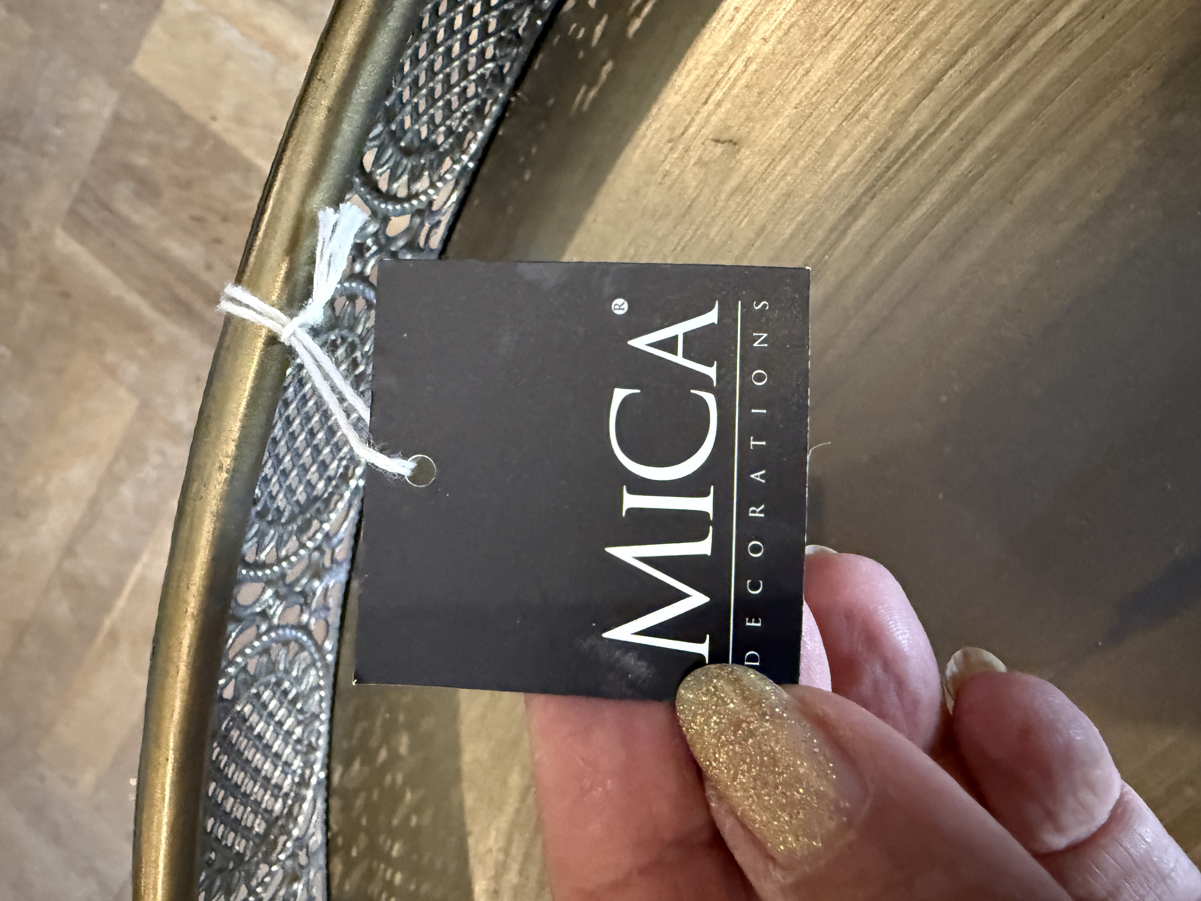 MICA Salontafel goud bronskleurig metaal