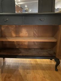 Antiek dressoir met spiegelopstand, vintage kast