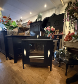 Antiek theekastje , vintage vitrine kastje