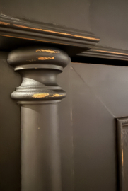 Antieke ééndeurskast, vintage garderobekast