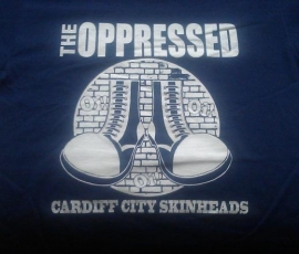 The Oppressed - Cardiff City Skinheads T-Shirt  (navy blue)