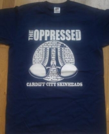 The Oppressed - Cardiff City Skinheads T-Shirt  (navy blue)