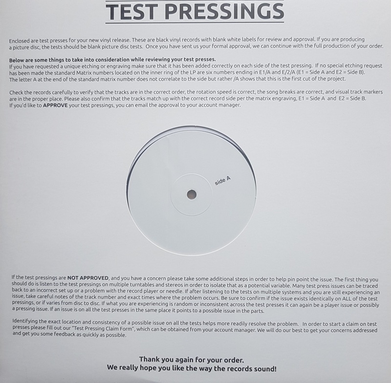 The Roosterz - I Got You 7" TEST PRESSING
